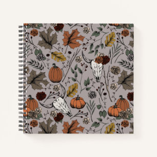 Western Fall Ernte und Kuhschädel Notizbuch
