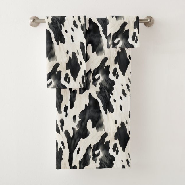 Western Farm Animal Cow Country Badhandtuch Set (Insitu)