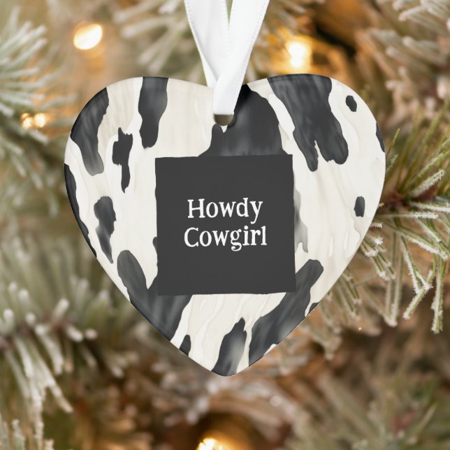 Western Farm Animal Cow Country Christmas Ornament (Baum)