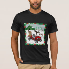 Western Farm Horse Ranch Red ATV Dog and Stall T-Shirt