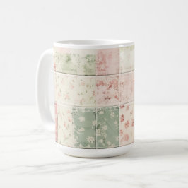 Western Farm Mint Pink Blumenquilts Muster Kaffeetasse