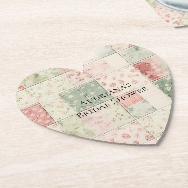 Western Farm Minze rosa Blumenmuster Untersetzer (angewinkelt)