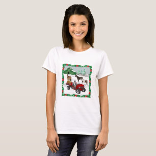 Western Farm Pferde Ranch Roter ATV Hund und Scheu T-Shirt