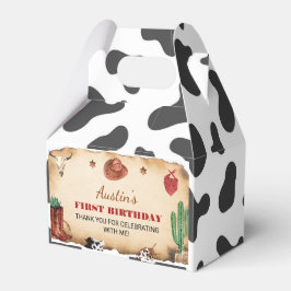 Western First Rodeo Cowboy Birthday Gefallen Box Geschenkschachtel