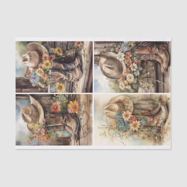 Western Florals Seidenpapier (Vorderseite)