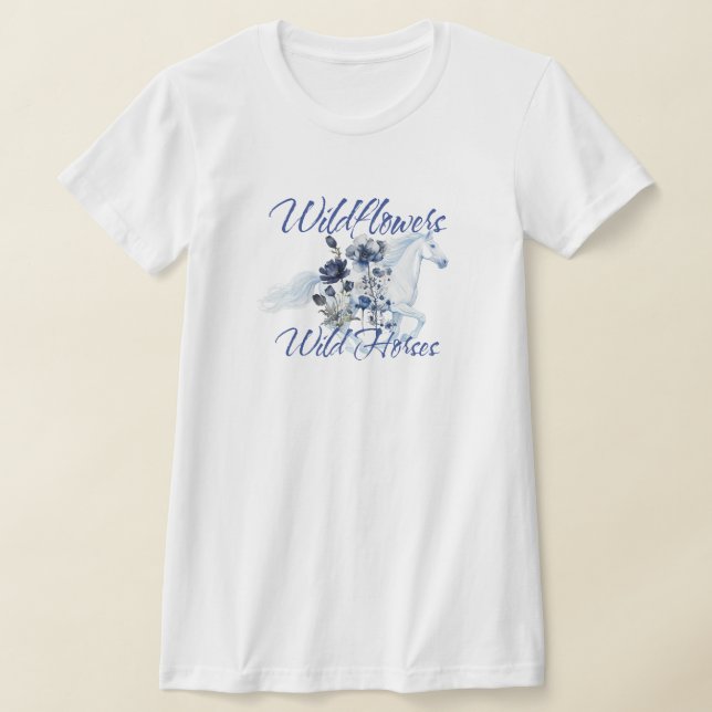 Western Flowers Pferde  T-Shirt (Ablage )