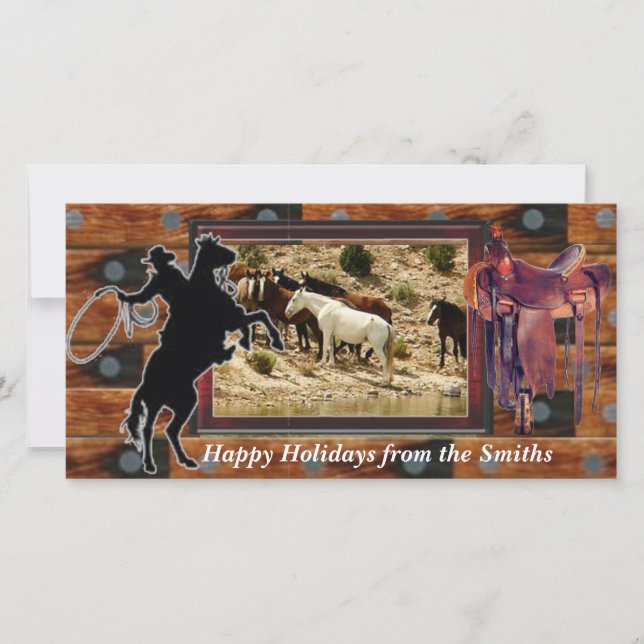 Western-Fotokarte Feiertagskarte (Vorderseite)