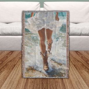 Western Fringe Throw Blanket Cowgirl Beach Decke