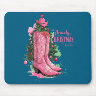 Western, Frohe Weihnachten und Baum, Nk Cowboy-Sti Mousepad
