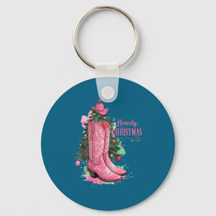 Western, Frohe Weihnachten und Baum, Nk Cowboy-Sti Schlüsselanhänger