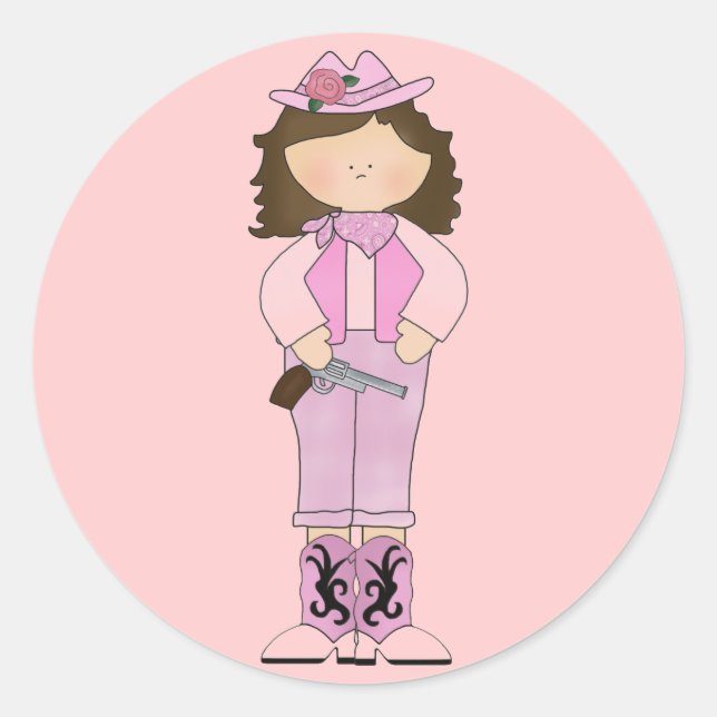 Western Fun Cowgirl Cool Stickers (Vorderseite)