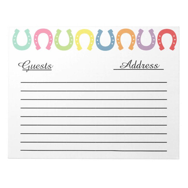 Western Gast/ Memory Book Note Pad Notizblock (Vorderseite)