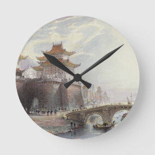 Western Gate of Peking, c.1850 (colour litho) Runde Wanduhr