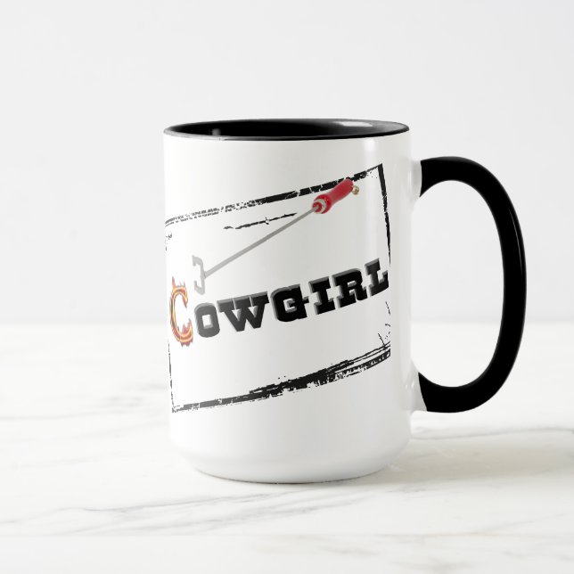 Western-"gebrandmarktes Cowgirl-" Tasse (Rechts)