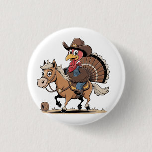 Western gekocht Türkei Erntedank Cowboy Cowgirl Button