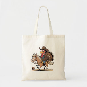 Western gekocht Türkei Erntedank Cowboy Cowgirl Tragetasche