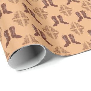 Western-Geschenk-Verpackungs-Cowboystiefel und Geschenkpapier