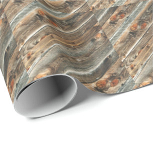 Western-Geschenk-Verpackungs-Papier-Scheunen-Holz Geschenkpapier