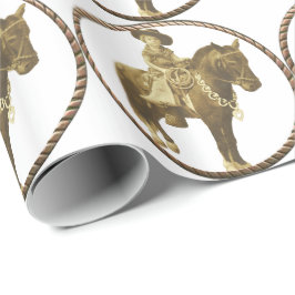 Western Geschenkpapier Vintag Cowgirl
