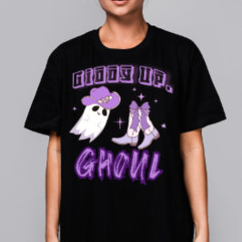 Western "Giddy Up Ghoul" Cowgirl Halloween Tri-Blend Shirt