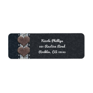 Western Glam Schwarzes Leder & Diamanten Einladung