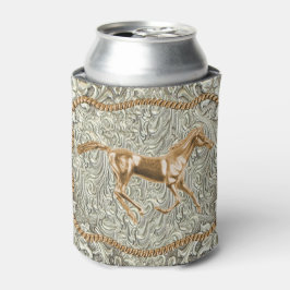 Western Gold Horse Gürtelschnalle Dosenkühler