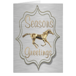 Western Gold Pferd auf Silber