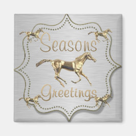 Western Gold Pferd auf Silberurlaub Magnet