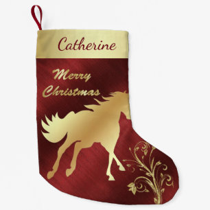 Western-Goldpferd auf Kleiner Weihnachtsstrumpf