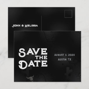 Western Gothic Save the Date Postkarte