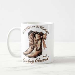 Western Graphic - Cowboy besessen Tri-Blend-Shirt Kaffeetasse