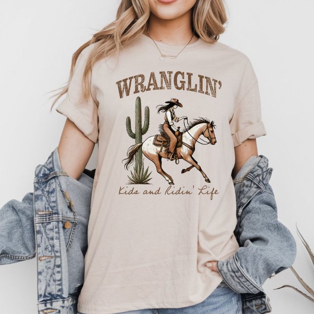 Western Graphic T - Shirt - Wrangling Kids (Von Creator hochgeladen)