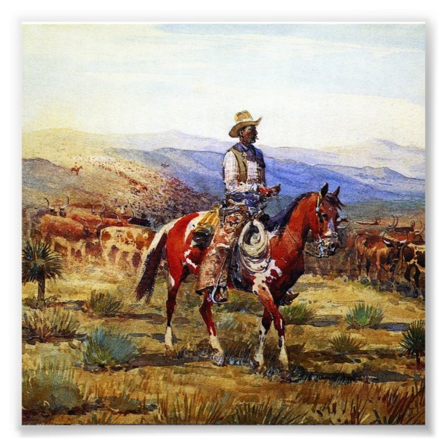 Western "Gute Zeiten machen" Kunst von Ed Borein Fotodruck (Vorne)