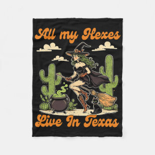 Western Halloween Cowgirl Hexe Live Fleecedecke