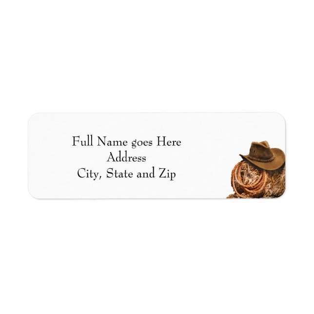 Western Hat and Lasso Graduation return address (Vorne)