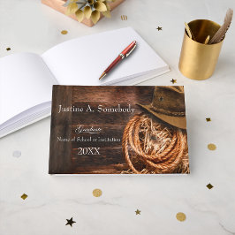 Western Hat und Lasso Graduation Party Gästebuch