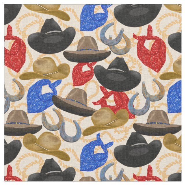 Western Hats und Scarves Stoff (Nahaufnahme)