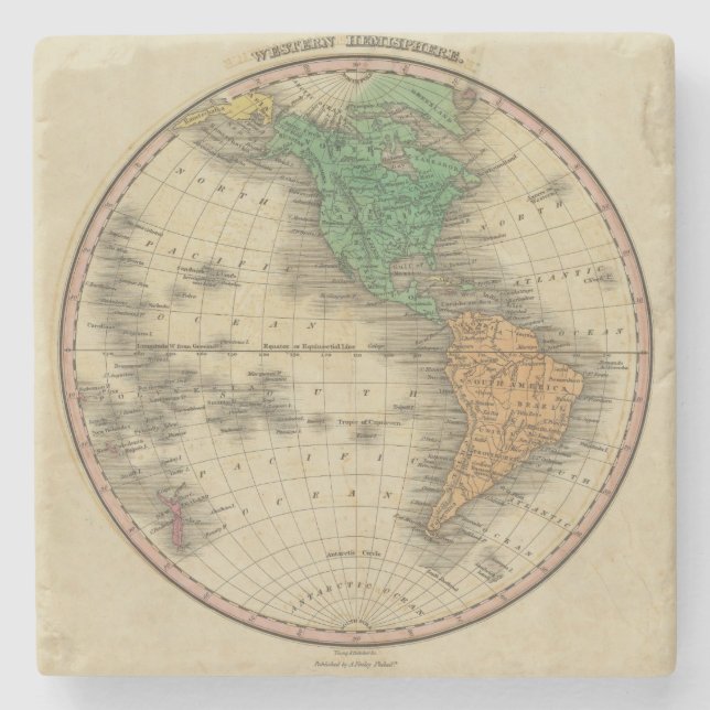 Western Hemisphäre 16 Steinuntersetzer (Vorderseite)