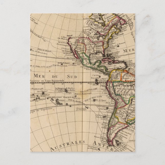 Western Hemisphäre 3 Postkarte (Vorderseite)