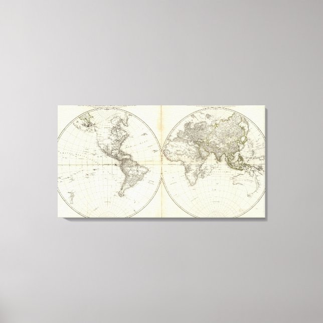 Western Hemisphäre oder Neue Welt Leinwanddruck (Vorderseite)