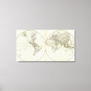 Western-Hemisphäre oder neue Welt Leinwanddruck