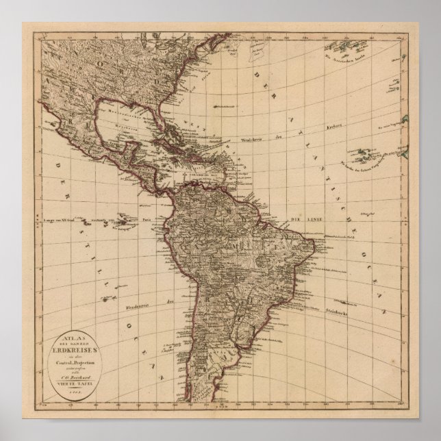 Western Hemisphäre, Südamerika Poster (Vorne)