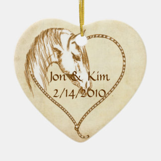 Western Herz Gastgeschenk Hochzeit Ornament Gesche