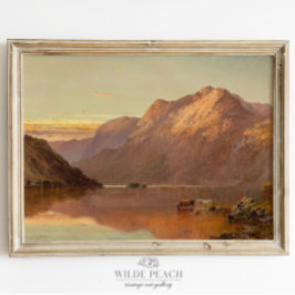 Western Highland Landscape Vintag Ranch Malerei Poster