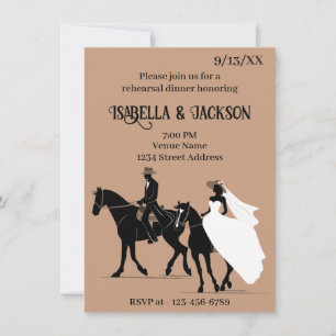 Western Hochzeit Probe Dinner Einladung