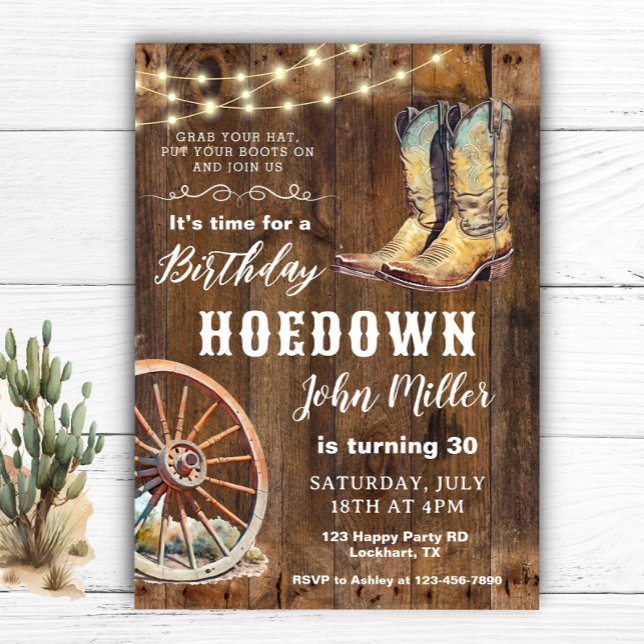 Western Hoedown Party Country Cowboy Boots Einladung (Von Creator hochgeladen)