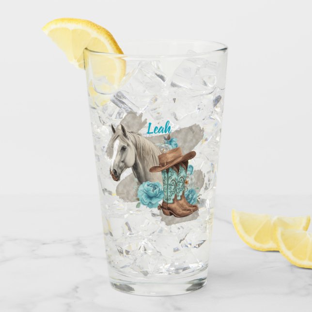 Western Horse  Glas (Vorderseite Ice)