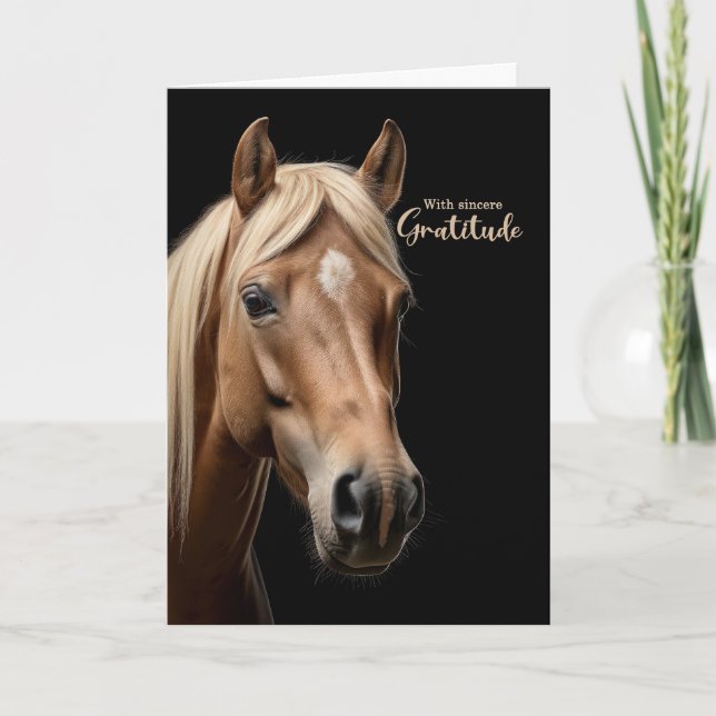 Western Horse Portrait Blank Dankeskarte (Vorderseite)