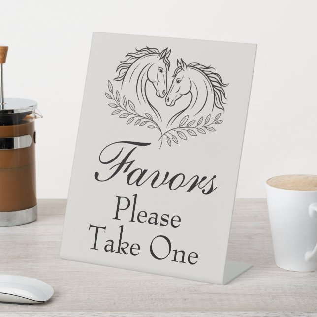 Western Horse Rustic Country Wedding Favor  Sockelschild (In SItu)
