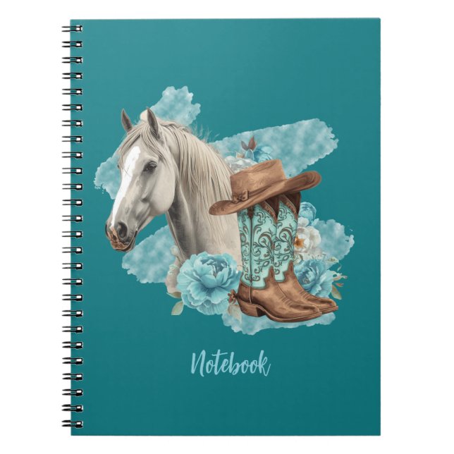 Western Horse Spiral Note Book Notizblock (Vorderseite)